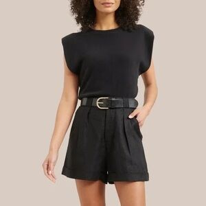 Modern citizen Avery black linen shorts small